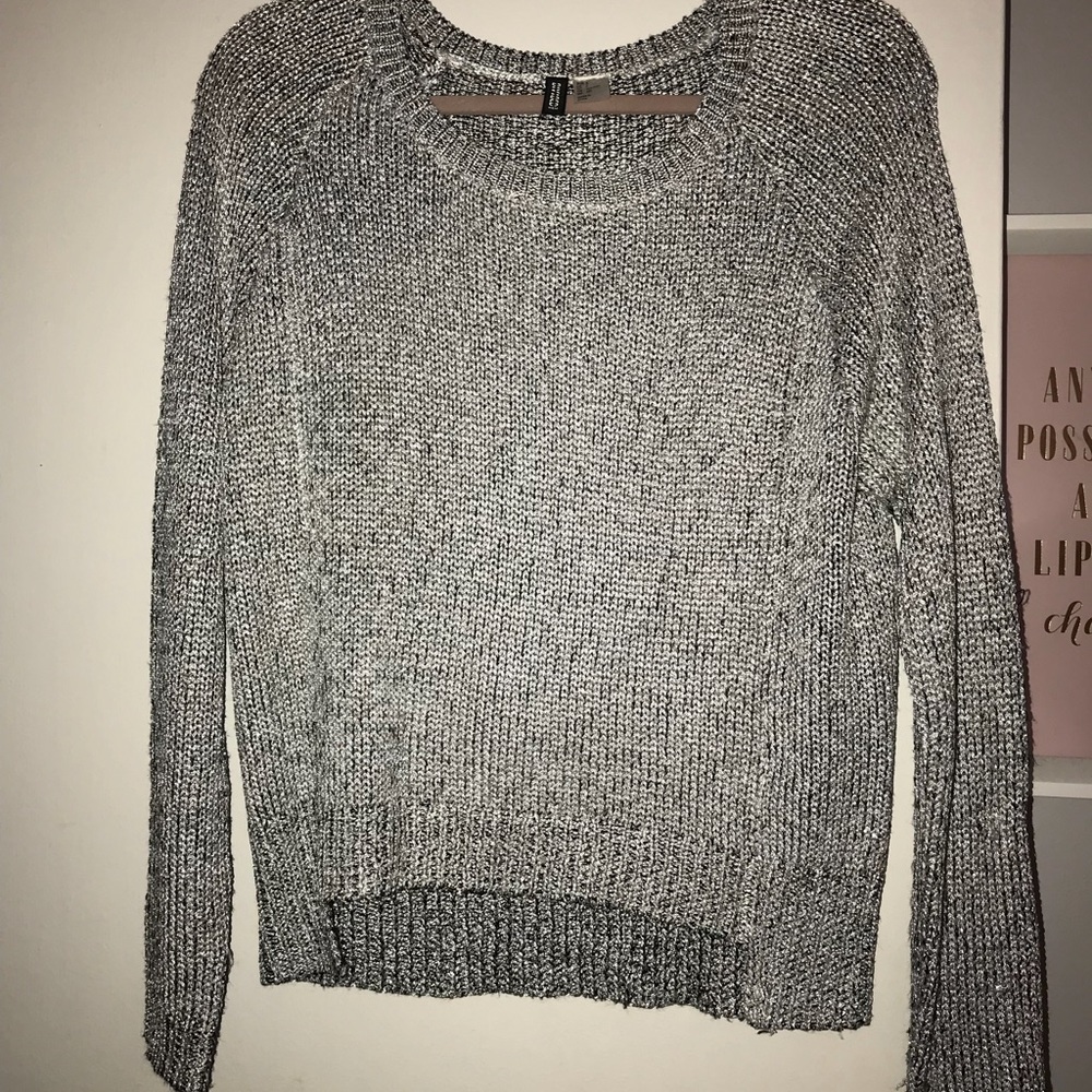Metallic Pullover Sweater